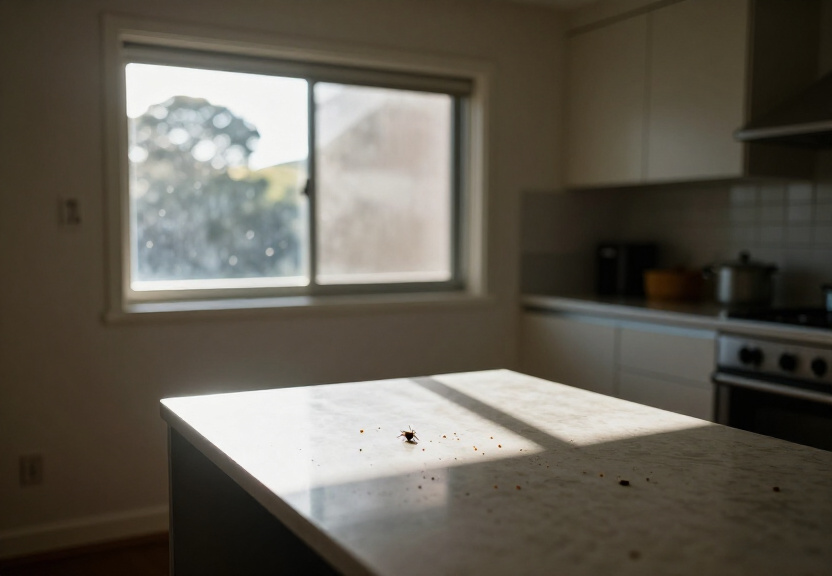 Termite activity in Elderslie wall cavity before treatment